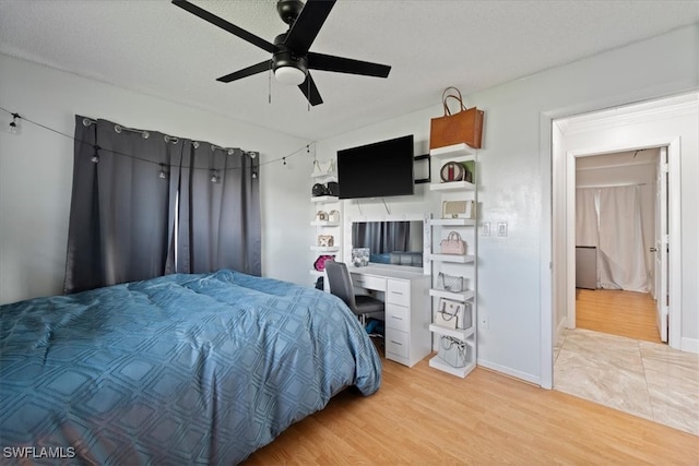 17236 Lee Rd, Fort Myers, FL 33967 - bedroom with wood finished floors and ceiling fan