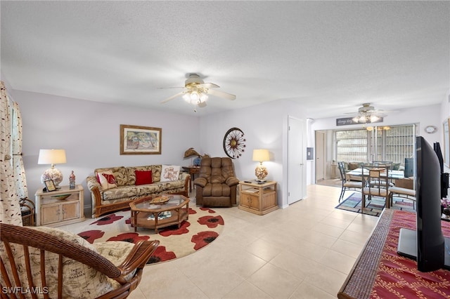 7400 College Pkwy Unit 59C, Fort Myers, FL 33907 - living area featuring ceiling fan and light tile patterned floors