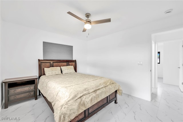 1506 SE 42nd St, Cape Coral, FL 33904 - bedroom with light marble finish flooring and ceiling fan