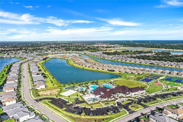 14044 Hunter Oak Dr, Fort Myers, FL 33913 - aerial view of property and surrounding area with nearby suburban area and a nearby body of water