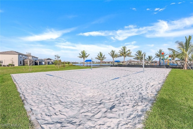 14044 Hunter Oak Dr, Fort Myers, FL 33913 - view of home's community featuring volleyball court and a yard