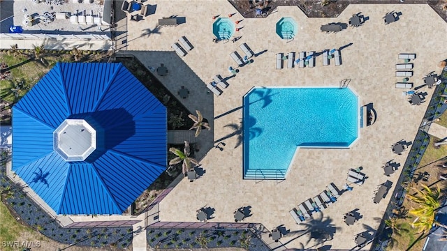 4753 Estero Blvd Unit 1405, Fort Myers Beach, FL 33931 - bird's eye view of a pool