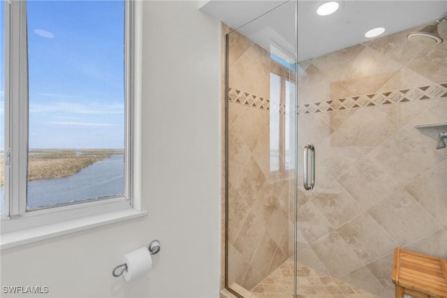 4753 Estero Blvd Unit 1405, Fort Myers Beach, FL 33931 - bathroom featuring a shower stall