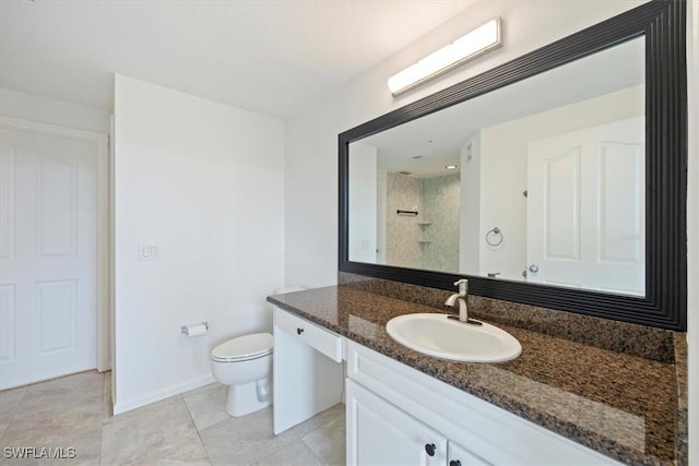 12980 Positano Cir Unit 306, Naples, FL 34105 - bathroom with vanity, tile patterned floors, and a shower