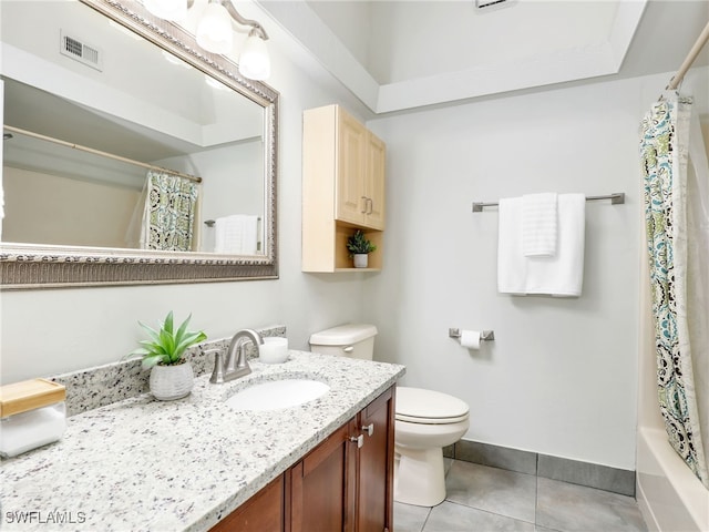 1492 La Petite Ct, Naples, FL 34104 - full bath featuring vanity, tile patterned flooring, and shower / bathtub combination with curtain