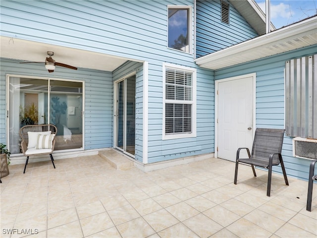 1492 La Petite Ct, Naples, FL 34104 - view of patio with ceiling fan