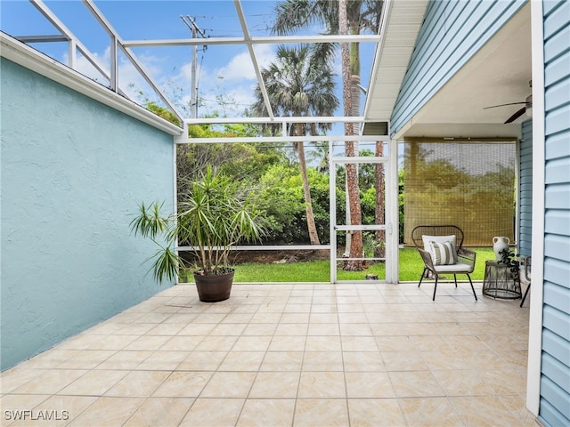 1492 La Petite Ct, Naples, FL 34104 - view of patio with ceiling fan