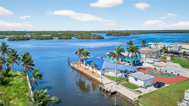 867 Oak St, Fort Myers Beach, FL 33931 - drone / aerial view of a nearby body of water