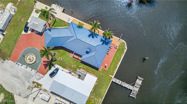 867 Oak St, Fort Myers Beach, FL 33931 - aerial view of property and surrounding area with a nearby body of water