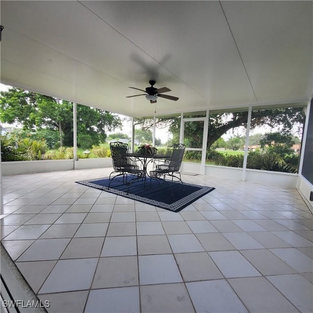 1101 E Jasmine Rd, Lehigh Acres, FL 33936 - view of patio / terrace featuring ceiling fan and outdoor dining area
