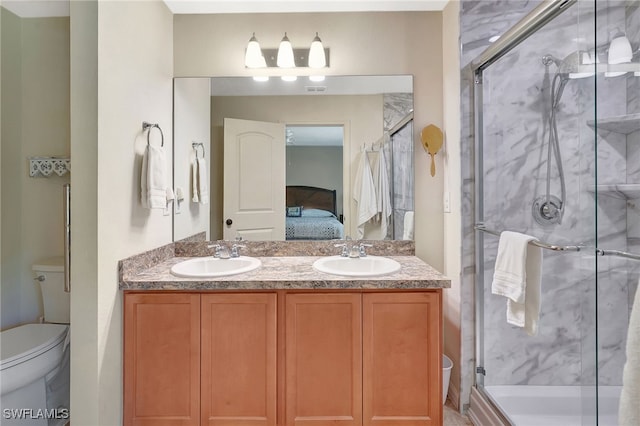 6425 Estero Bay Dr, Fort Myers, FL 33908 - bathroom with ensuite bath, double vanity, and a stall shower