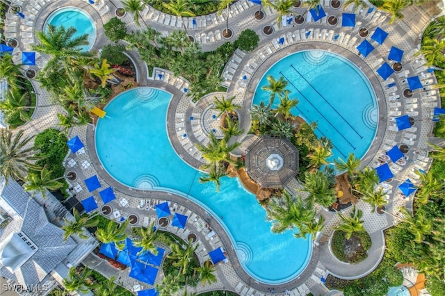 7637 Mulberry Ln, Naples, FL 34114 - aerial view of a pool