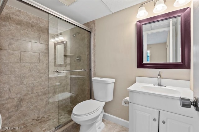 170 Turtle Lake Ct Unit 109, Naples, FL 34105 - full bath with vanity, a stall shower, and tile patterned floors
