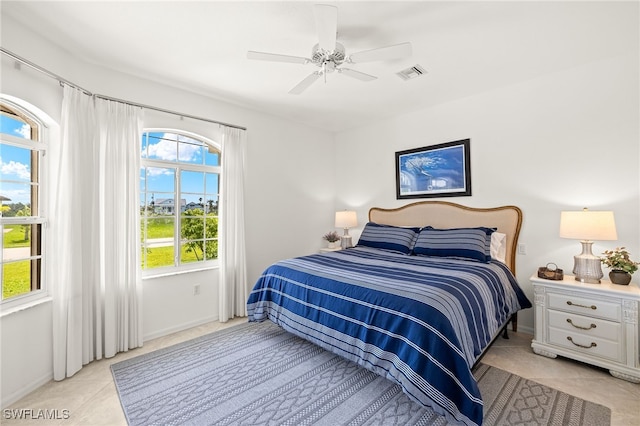 3615 Tripoli Blvd, Punta Gorda, FL 33950 - bedroom with light tile patterned floors and ceiling fan