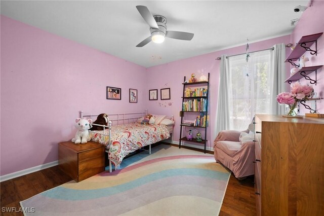 770 Wilson Ave, Fort Myers, FL 33919 - bedroom with wood finished floors and ceiling fan