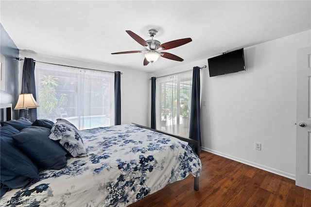 770 Wilson Ave, Fort Myers, FL 33919 - bedroom featuring wood finished floors and a ceiling fan
