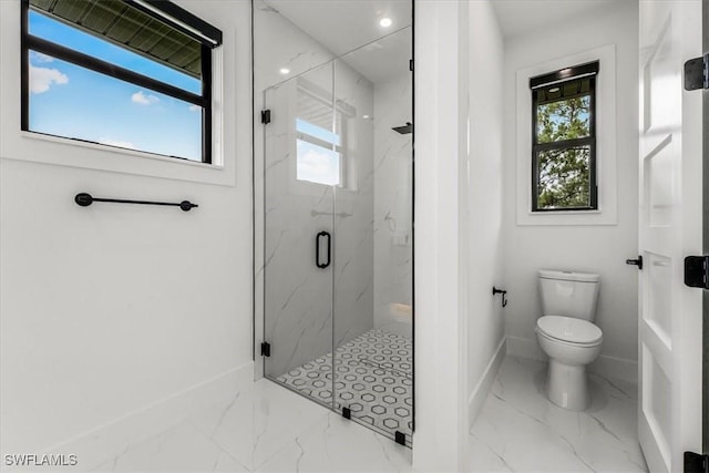 1220 Edward Ave, Lehigh Acres, FL 33972 - bathroom with marble look tile flooring and a marble finish shower