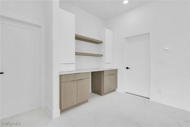 3202 21st St W, Lehigh Acres, FL 33971 - unfurnished office with light marble finish flooring and recessed lighting