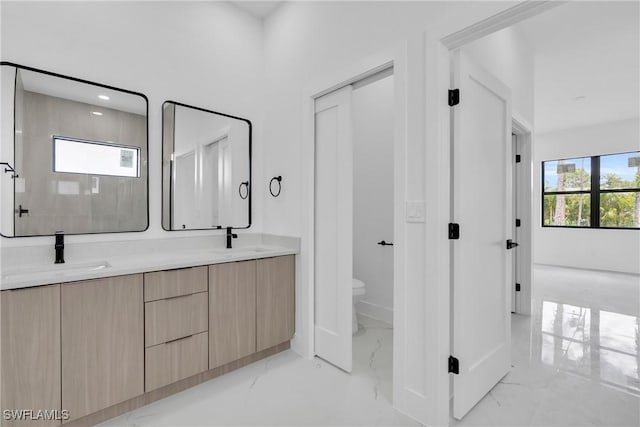 3202 21st St W, Lehigh Acres, FL 33971 - full bath with marble tiled floors and double vanity