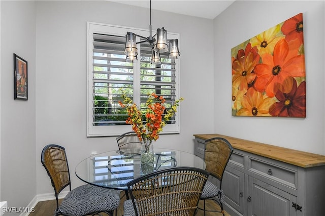 3760 Sawgrass Way Unit 3514, Naples, FL 34112 - dining room with a chandelier and wood finished floors