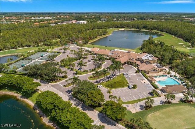 3760 Sawgrass Way Unit 3514, Naples, FL 34112 - aerial view of property and surrounding area featuring a nearby body of water and a local golf course