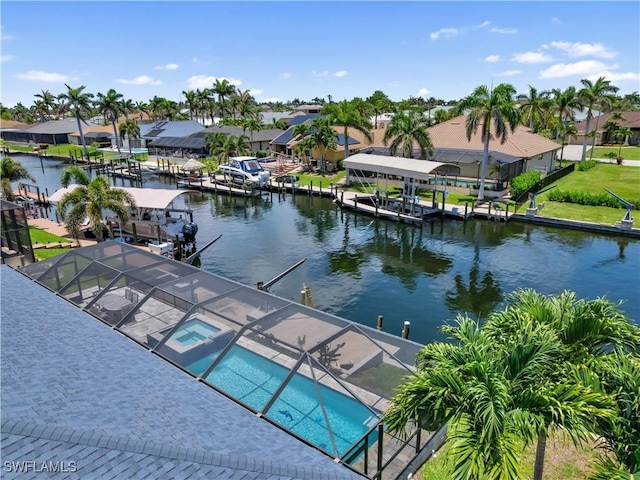 1431 SW 53rd Ln, Cape Coral, FL 33914 - water view featuring nearby suburban area and a dock