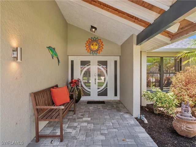 1431 SW 53rd Ln, Cape Coral, FL 33914 - doorway to property with french doors and stucco siding