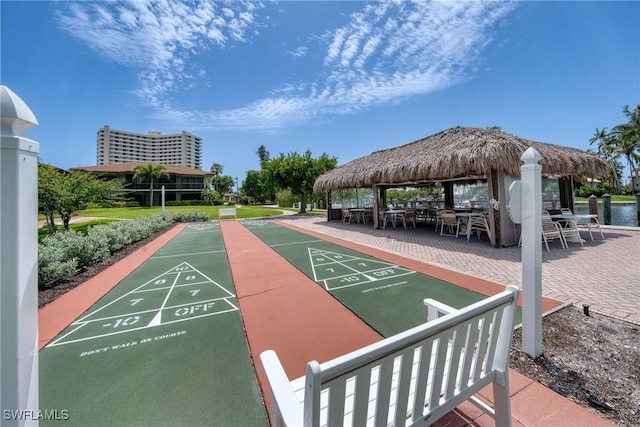 519 Seaview Ct Unit N4, Marco Island, FL 34145 - view of community with a gazebo and shuffleboard