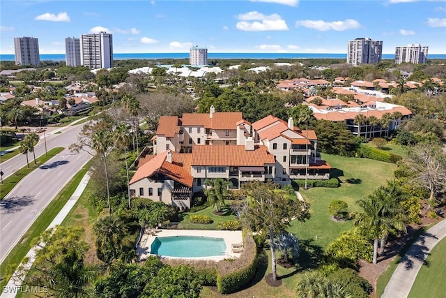 5850 Pelican Bay Blvd Unit C, Naples, FL 34108 - drone / aerial view of a nearby body of water and a pool
