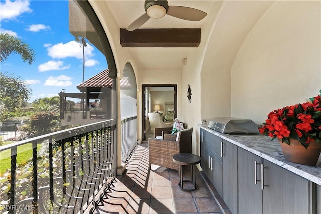 5850 Pelican Bay Blvd Unit C, Naples, FL 34108 - balcony with an outdoor kitchen