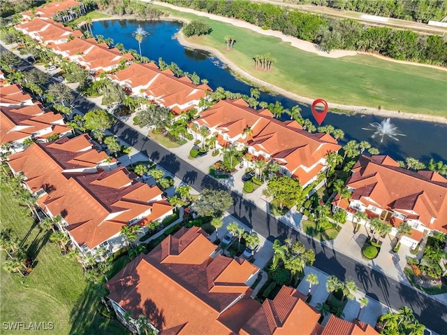 4660 Winged Foot Ct Unit 104, Naples, FL 34112 - aerial view of residential area with a nearby body of water and a golf course