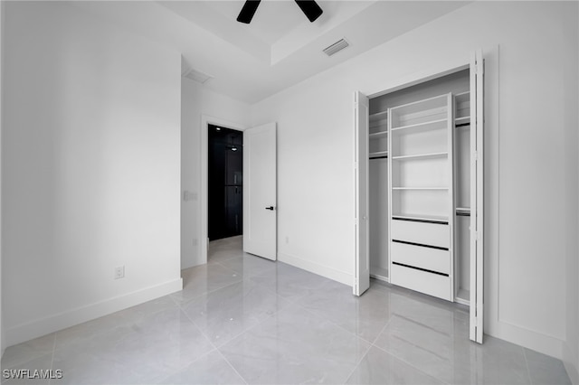 1405 SW 28th Ter, Cape Coral, FL 33914 - unfurnished bedroom with a closet and ceiling fan