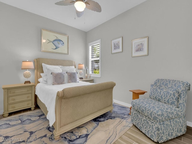 15904 Talon Ter, Punta Gorda, FL 33982 - bedroom featuring wood finished floors and a ceiling fan