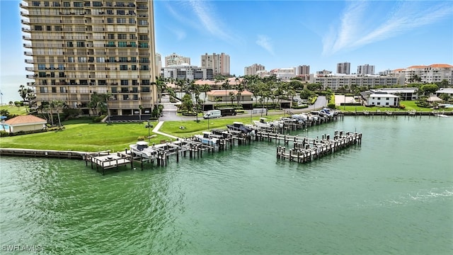 1100 S Collier Blvd Unit 723, Marco Island, FL 34145 - water view featuring a dock