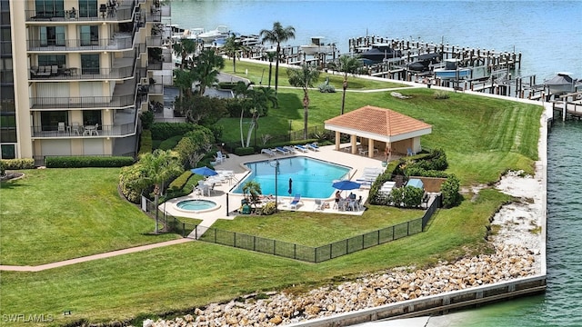 1100 S Collier Blvd Unit 723, Marco Island, FL 34145 - bird's eye view of a large body of water and a pool