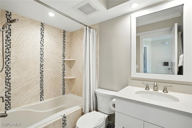 1100 S Collier Blvd Unit 723, Marco Island, FL 34145 - bathroom with tiled shower / bath combo, vanity, and recessed lighting
