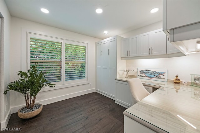 1129 8th Ter N, Naples, FL 34102 - office area with dark wood-style floors and recessed lighting