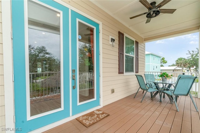 830 San Carlos Dr, Fort Myers Beach, FL 33931 - deck with ceiling fan