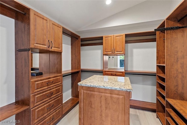 2322 River Reach Dr, Naples, FL 34104 - spacious closet with vaulted ceiling and light wood-style floors