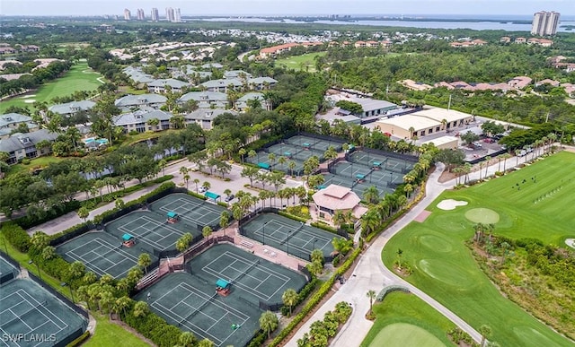 24320 Sandpiper Isle Way Unit 202, Bonita Springs, FL 34134 - aerial view of residential area featuring a golf club and a nearby body of water
