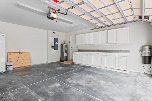 28864 Yellow Fin Trl, Bonita Springs, FL 34135 - garage featuring water heater, electric panel, and a garage door opener
