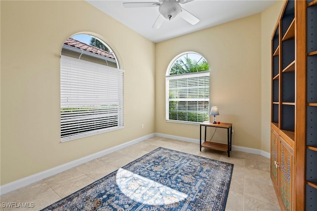 28864 Yellow Fin Trl, Bonita Springs, FL 34135 - unfurnished room with tile patterned floors and a ceiling fan