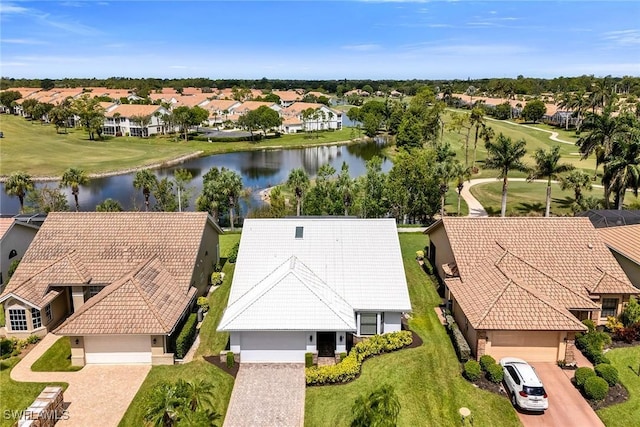 221 Saint James Way, Naples, FL 34104 - aerial view of residential area featuring a nearby body of water and a golf club