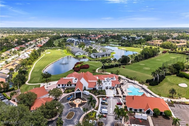 221 Saint James Way, Naples, FL 34104 - aerial perspective of suburban area with a local golf course and a large body of water
