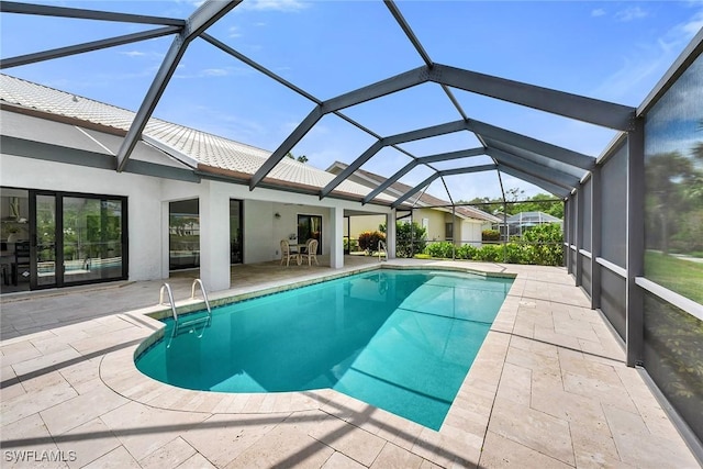 221 Saint James Way, Naples, FL 34104 - outdoor pool featuring a patio and a lanai