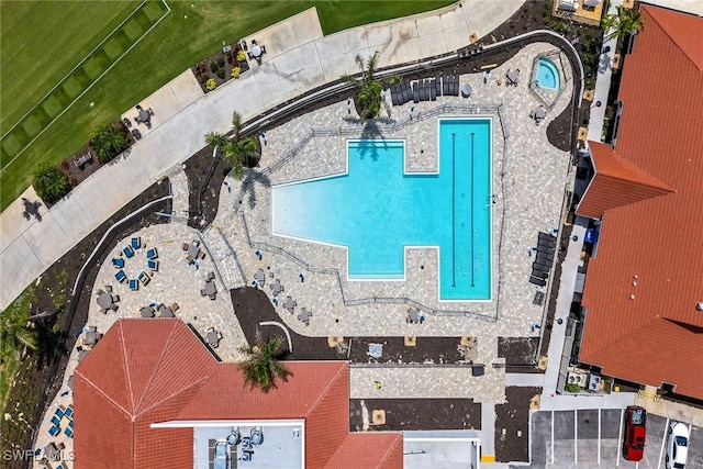 221 Saint James Way, Naples, FL 34104 - drone / aerial view of a pool