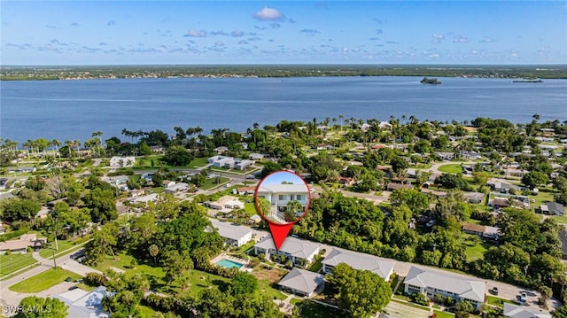 431 Van Buren St Unit B6, Fort Myers, FL 33916 - aerial perspective of suburban area with a large body of water