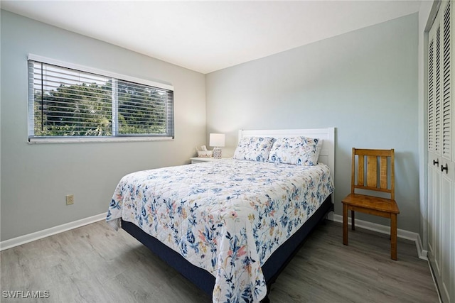 431 Van Buren St Unit B6, Fort Myers, FL 33916 - bedroom with a closet and wood finished floors