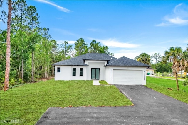 3644 35th Ave NE, Naples, FL 34120 - view of front of property featuring stucco siding, an attached garage, asphalt driveway, and a shingled roof