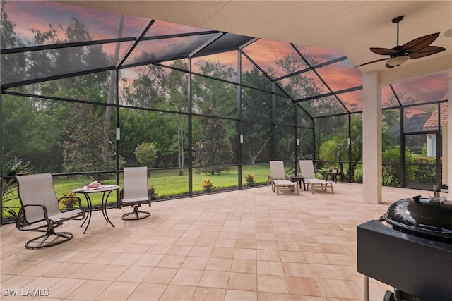 2434 Butterfly Palm Dr, Naples, FL 34119 - view of patio / terrace with glass enclosure